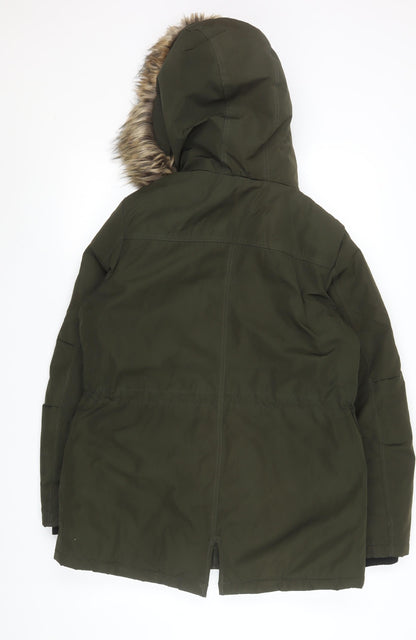 Womens UK Size S Primark Green Parka Coat