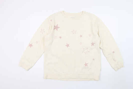 Womens UK Size 12 Fat Face Beige Pullover Sweatshirt