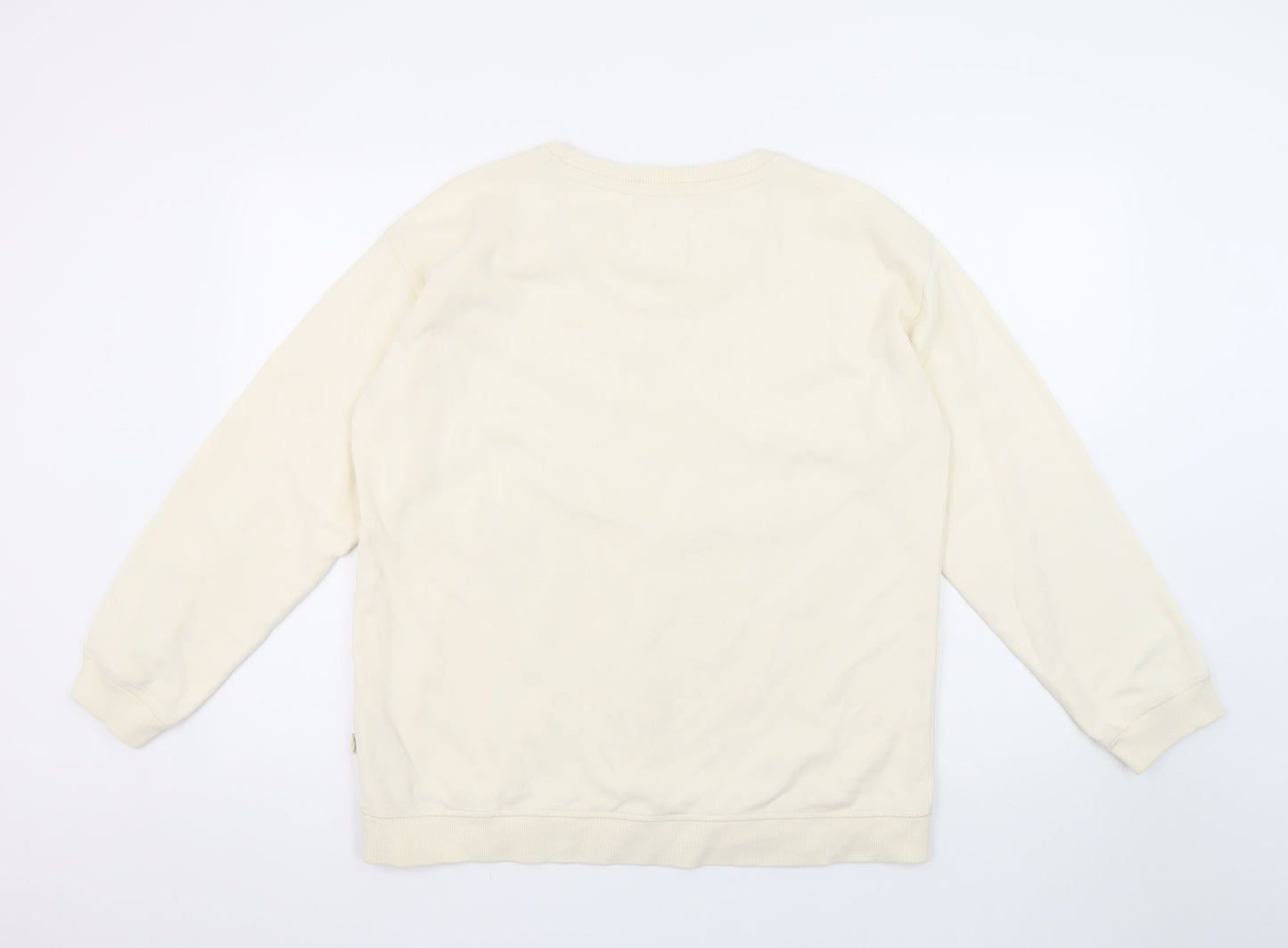 Womens UK Size 12 Fat Face Beige Pullover Sweatshirt