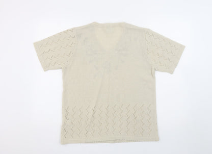 Womens UK Size 14 Damart Beige Pullover Jumper