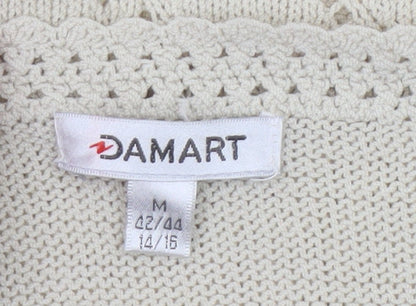 Womens UK Size 14 Damart Beige Pullover Jumper