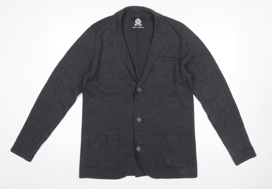 Mens UK Size M Guide London Grey Cardigan Jumper