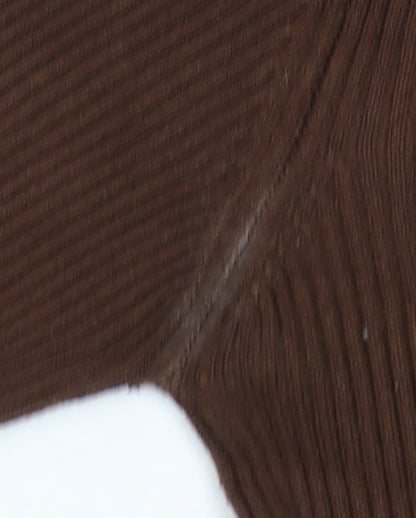 Womens UK Size XS Stradivarius Brown Pullover Jumper