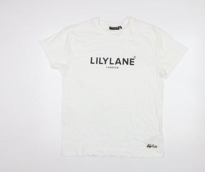 Mens UK Size M LilyLane London White  T-Shirt