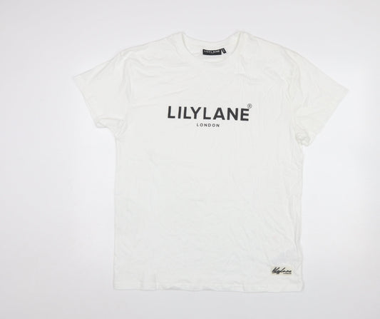 Mens UK Size M LilyLane London White  T-Shirt