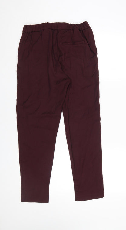 Womens UK Size 8 H&M Regular Fit Casual Workwear Brown Trousers