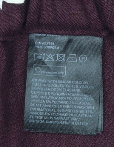 Womens UK Size 8 H&M Regular Fit Casual Workwear Brown Trousers