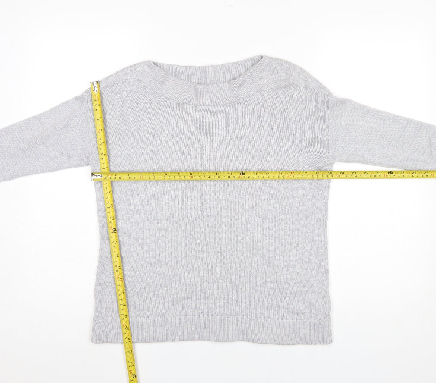 Womens UK Size 8 The White Company Grey Pullover Jumper