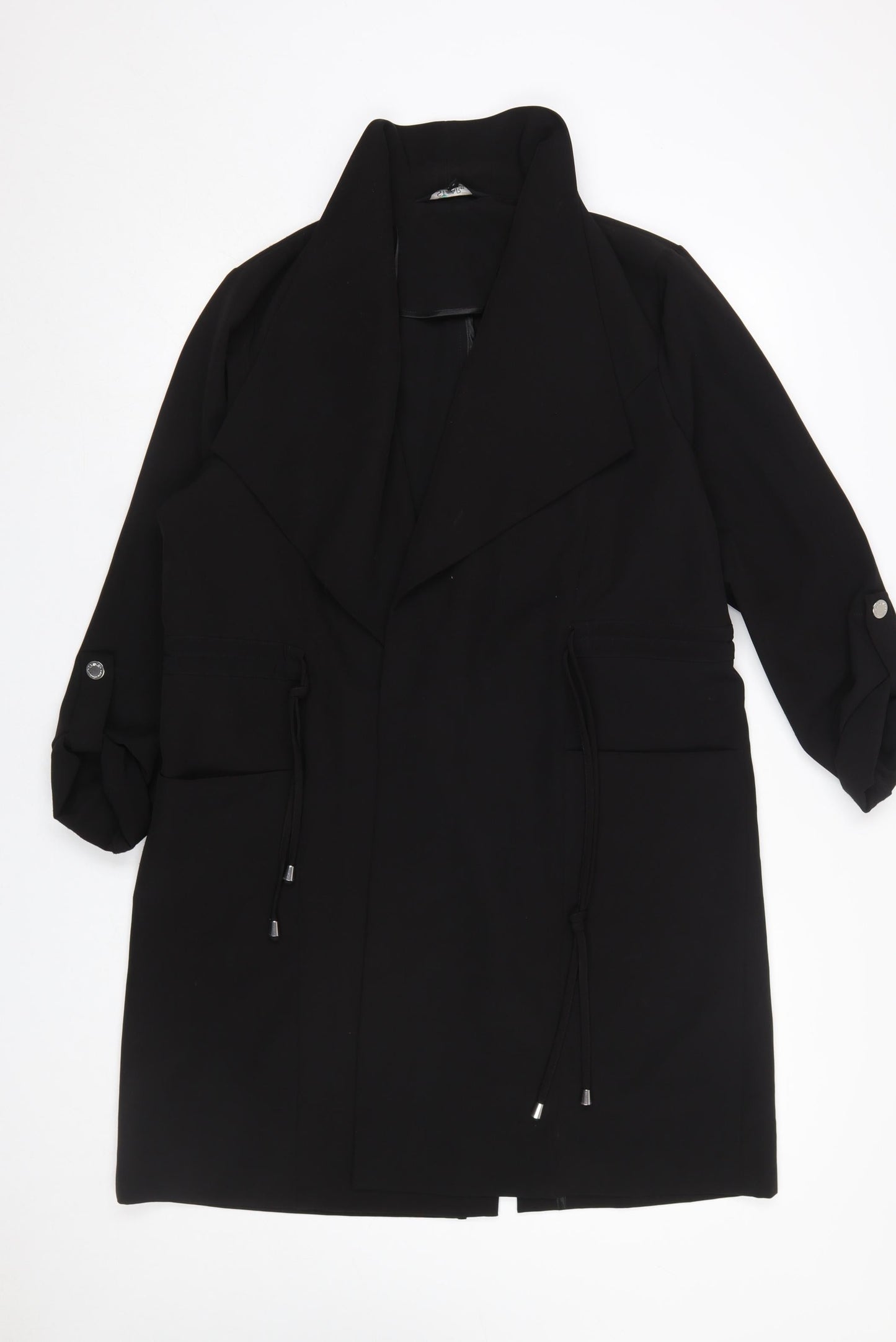 Womens UK Size 14 Star by Julien Macdonald Black Overcoat
