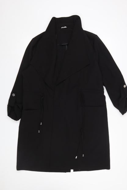Womens UK Size 14 Star by Julien Macdonald Black Overcoat