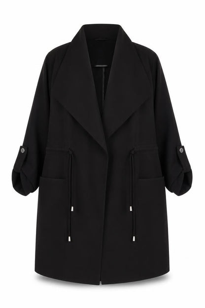 Womens UK Size 14 Star by Julien Macdonald Black Overcoat