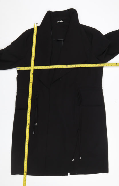 Womens UK Size 14 Star by Julien Macdonald Black Overcoat