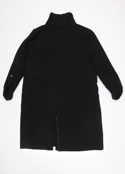 Womens UK Size 14 Star by Julien Macdonald Black Overcoat