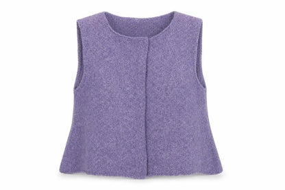 Womens UK Size M Pôles Purple Vest Jumper