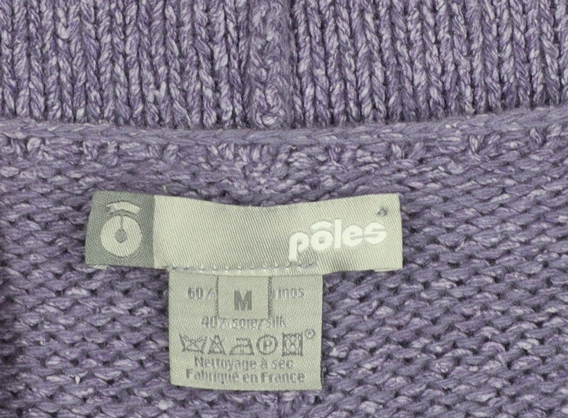 Womens UK Size M Pôles Purple Vest Jumper