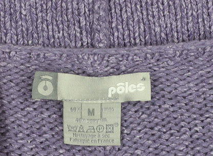 Womens UK Size M Pôles Purple Vest Jumper