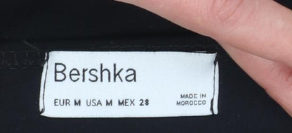 Womens UK Size M Bershka Black Cropped Tank