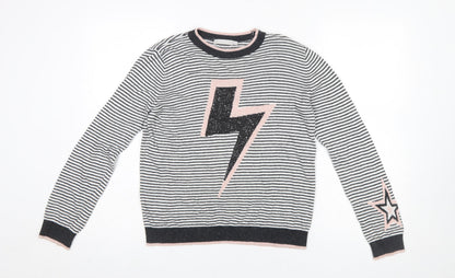 Girls UK Size 11-12 Years Mintie by Mint Velvet Black Pullover Jumper