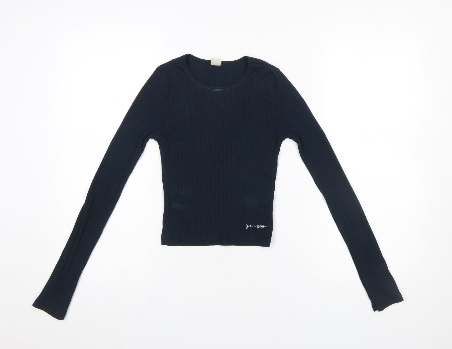 Womens UK Size XS Urban Outfitters Black Cropped T-Shirt