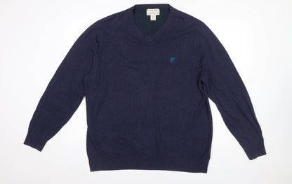 Mens UK Size XL Racing Green Blue Pullover Jumper