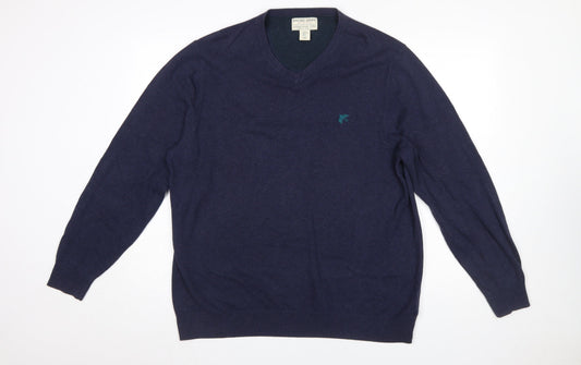 Mens UK Size XL Racing Green Blue Pullover Jumper