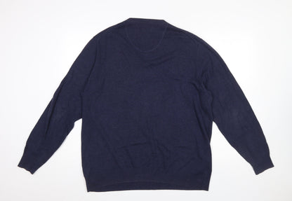 Mens UK Size XL Racing Green Blue Pullover Jumper
