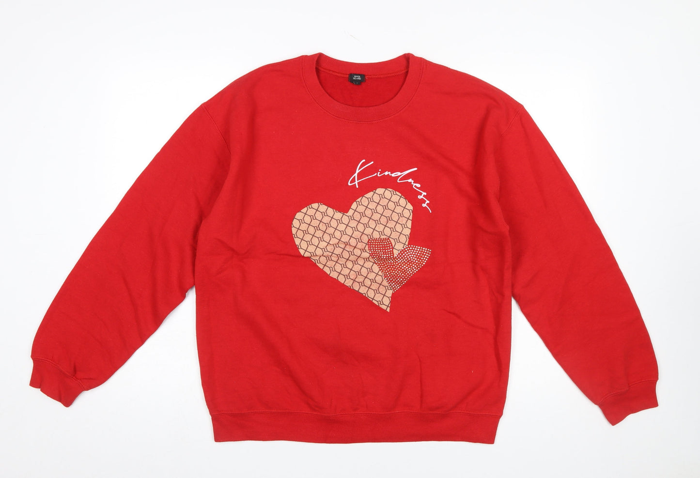 Womens UK Size S River Island Red Pullover Sweatshirt