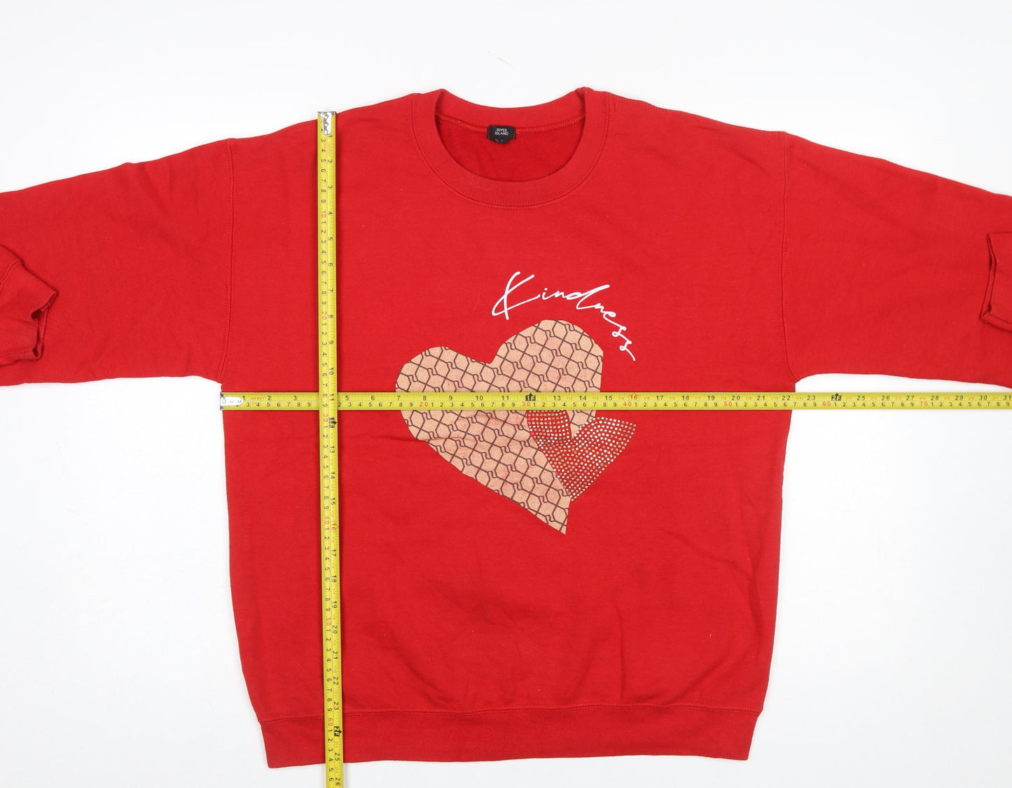 Womens UK Size S River Island Red Pullover Sweatshirt