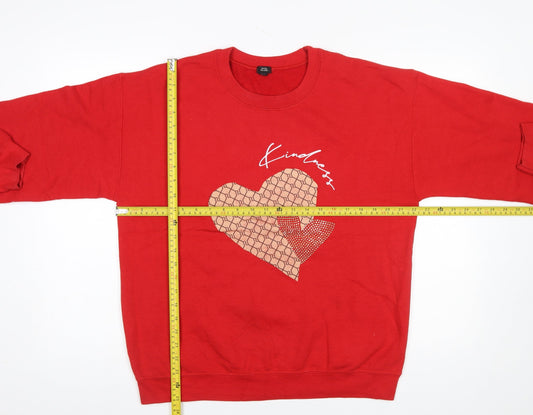 Womens UK Size S River Island Red Pullover Sweatshirt