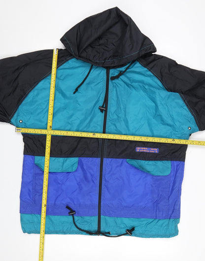 Mens UK Size M Marcel Clair Blue Windbreaker Coat