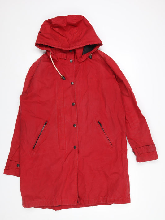Womens UK Size 12 Celtic & Co. Red Parka Coat