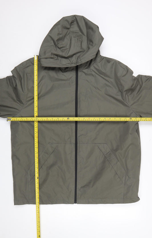 Mens UK Size 2XL Primark Green Windbreaker Coat