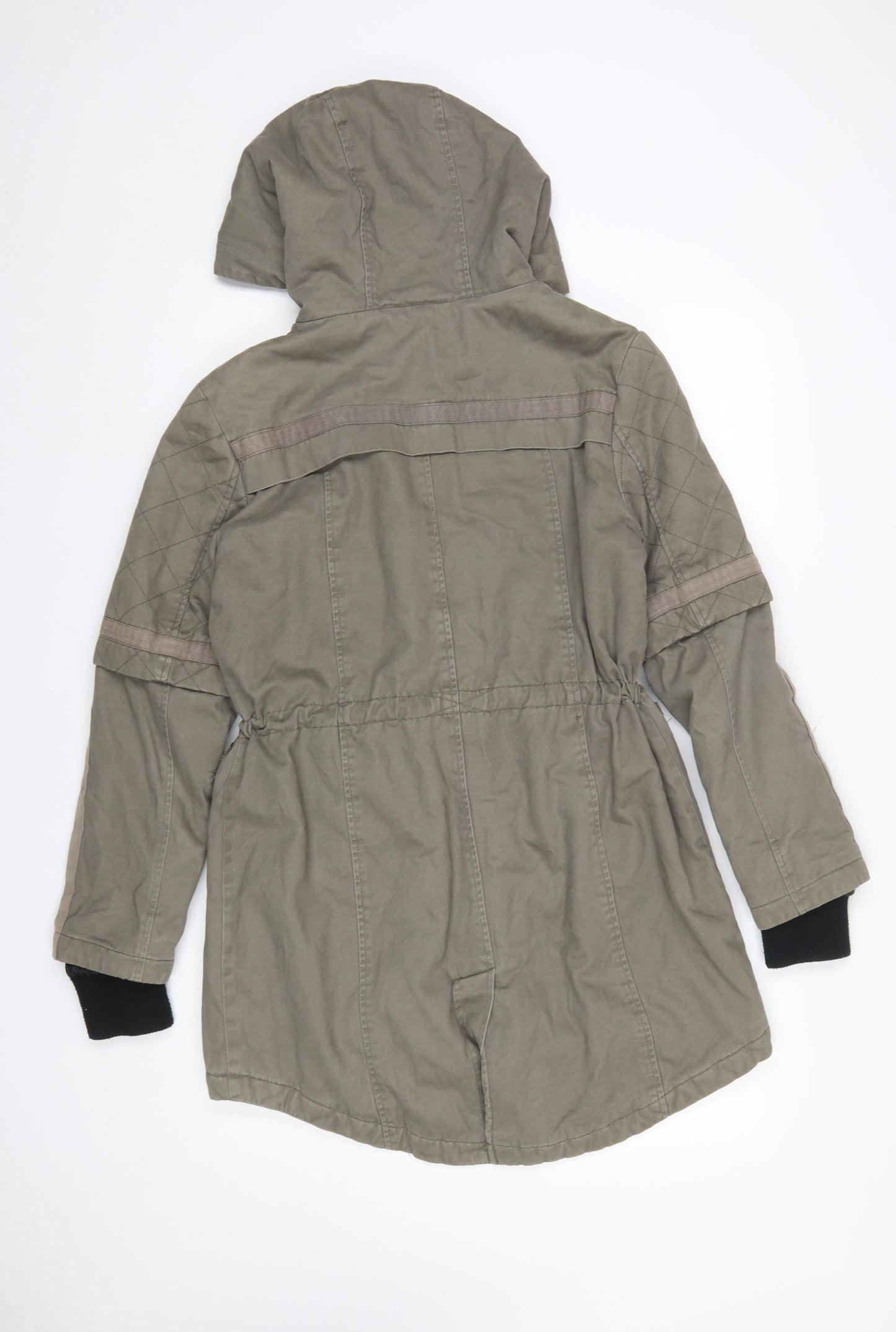 Womens UK Size 10 Label Lab Green Parka Coat