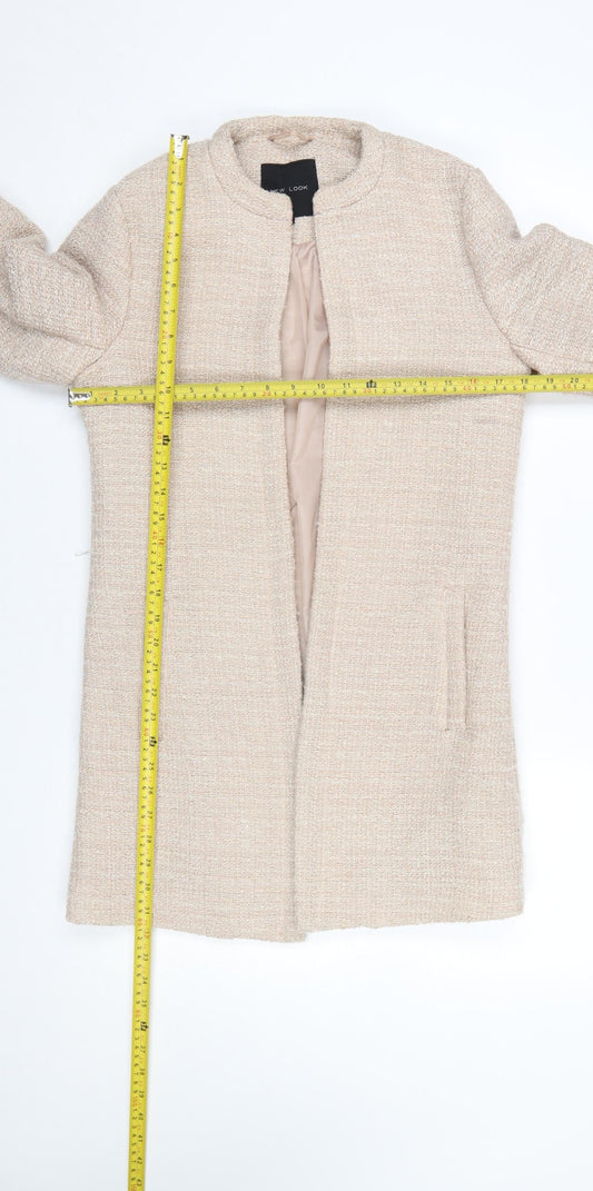 Womens UK Size 8 New Look Beige Overcoat