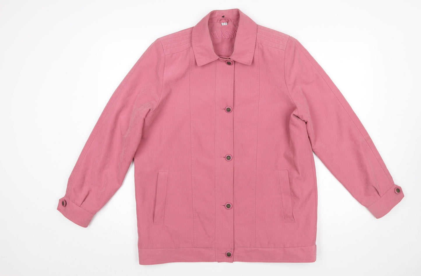 Womens UK Size 12 Klassik Pink Overcoat