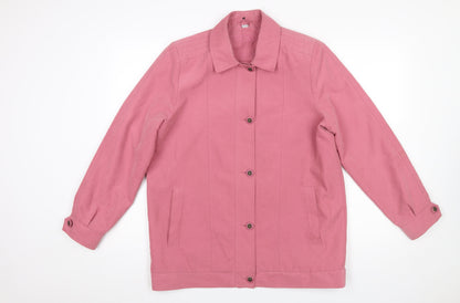 Womens UK Size 12 Klassik Pink Overcoat