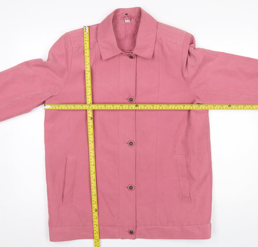 Womens UK Size 12 Klassik Pink Overcoat