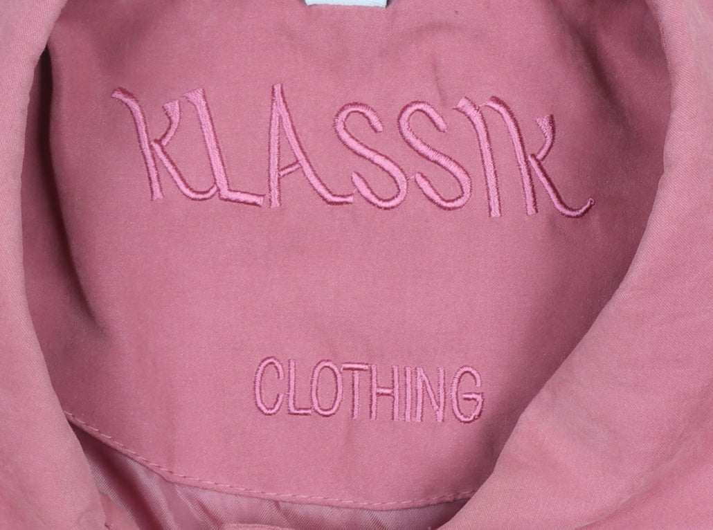 Womens UK Size 12 Klassik Pink Overcoat