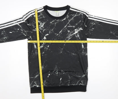 Mens UK Size M adidas Black Pullover Sweatshirt