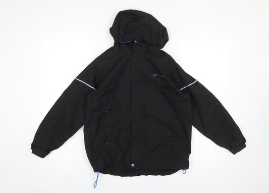 Boys UK Size 9-10 Years Granite Outdoors Black Rain Coat