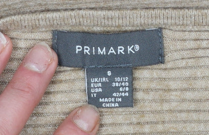 Womens UK Size S Primark Beige Pullover Jumper