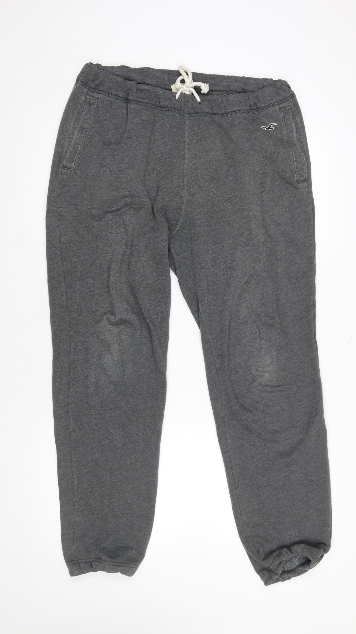 Mens UK Size M Hollister Regular Fit Sweatpants Grey Trousers