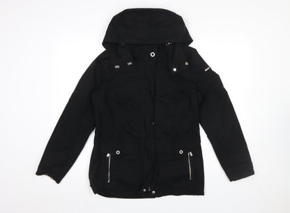 Womens UK Size 10 Esprit Black Parka Coat
