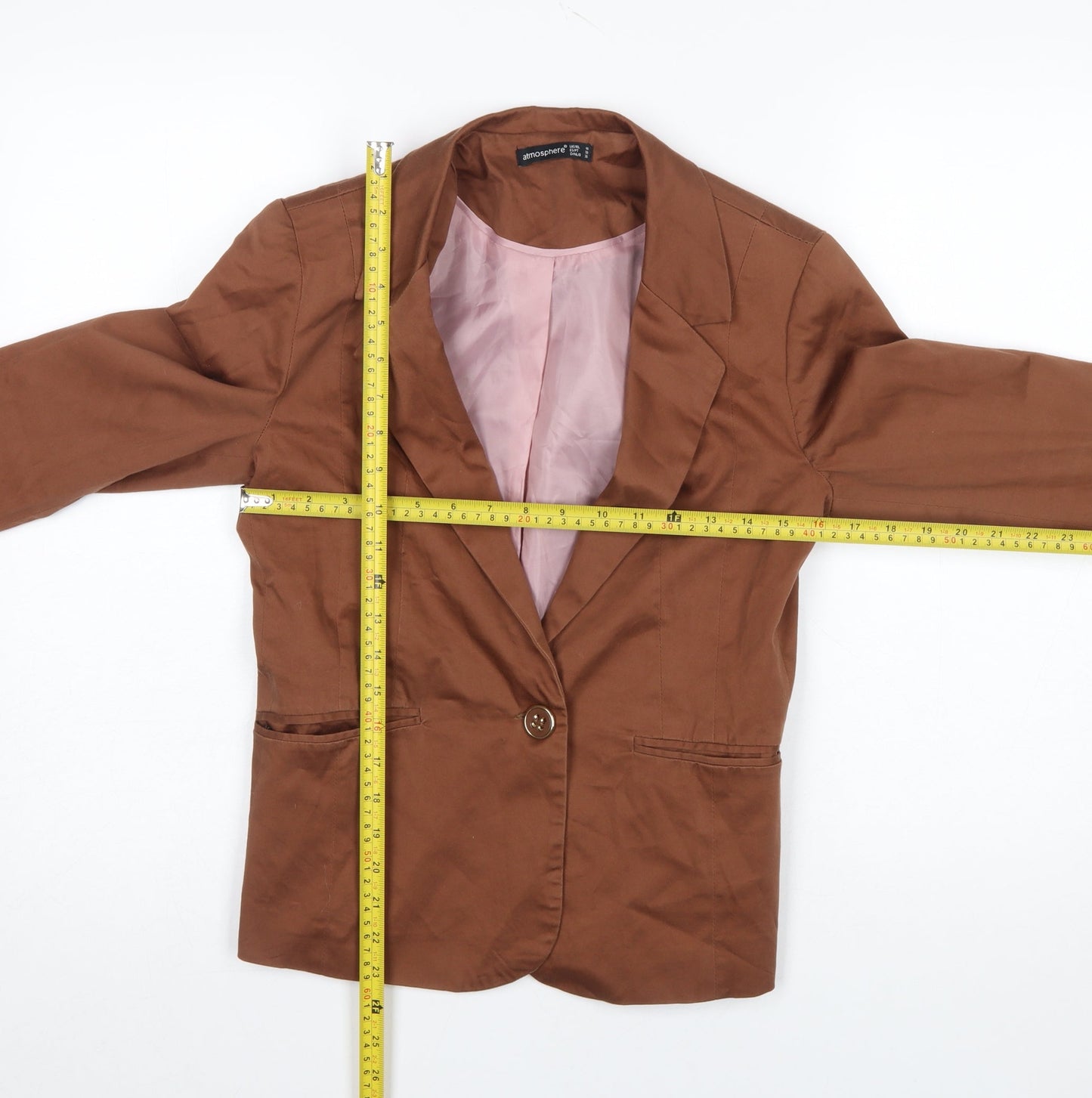 Womens UK Size 10 Atmosphere Regular Brown Blazer
