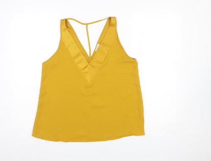 Womens UK Size 12 River Island Yellow Camisole Tank