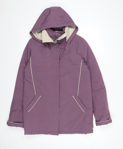 Womens UK Size 10 Klassik Clothing Purple Parka Coat