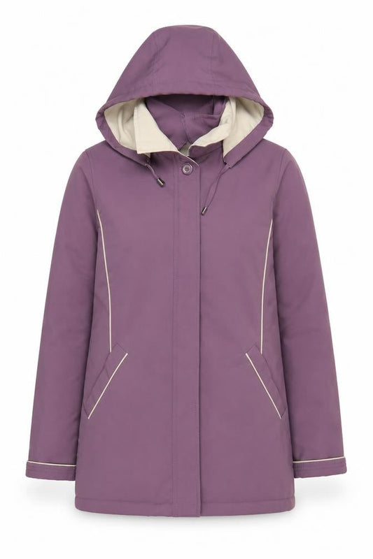 Womens UK Size 10 Klassik Clothing Purple Parka Coat