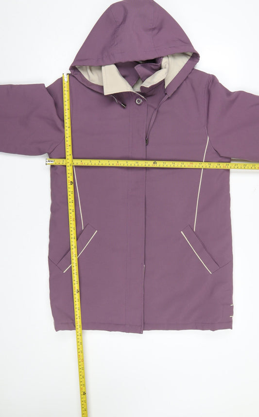 Womens UK Size 10 Klassik Clothing Purple Parka Coat