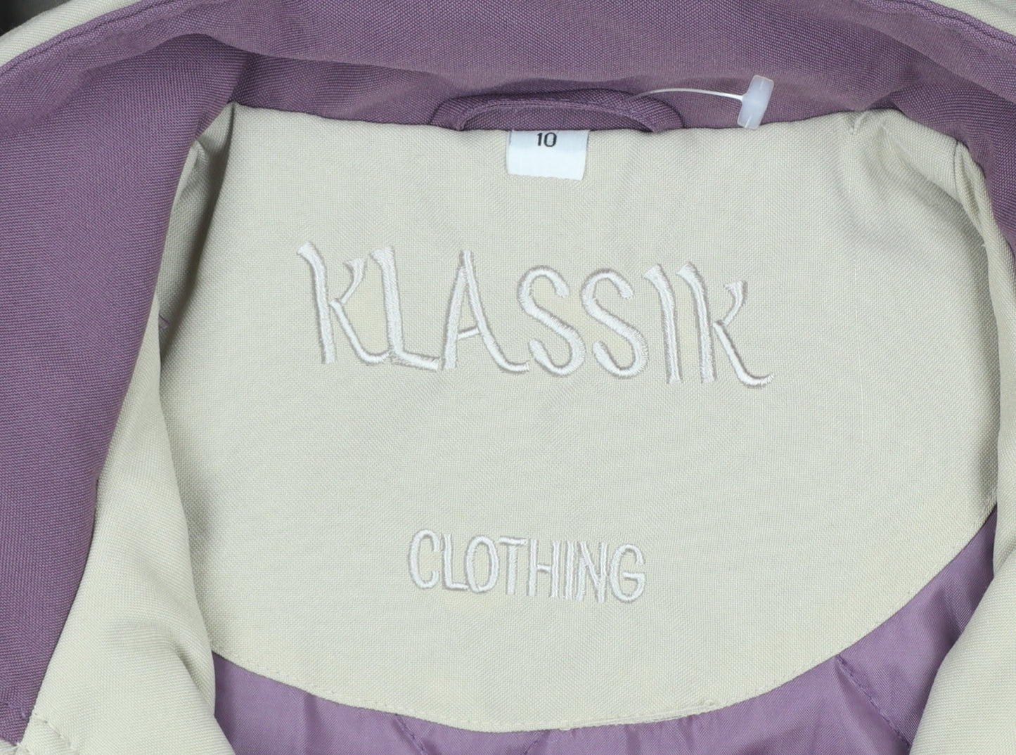 Womens UK Size 10 Klassik Clothing Purple Parka Coat