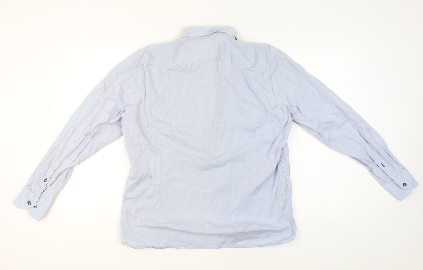 Mens UK Collar Size XL Marco Capelli Smart Blue  Dress Shirt